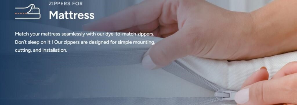 Demonstration of zippers for mattresses with installation - friendly description